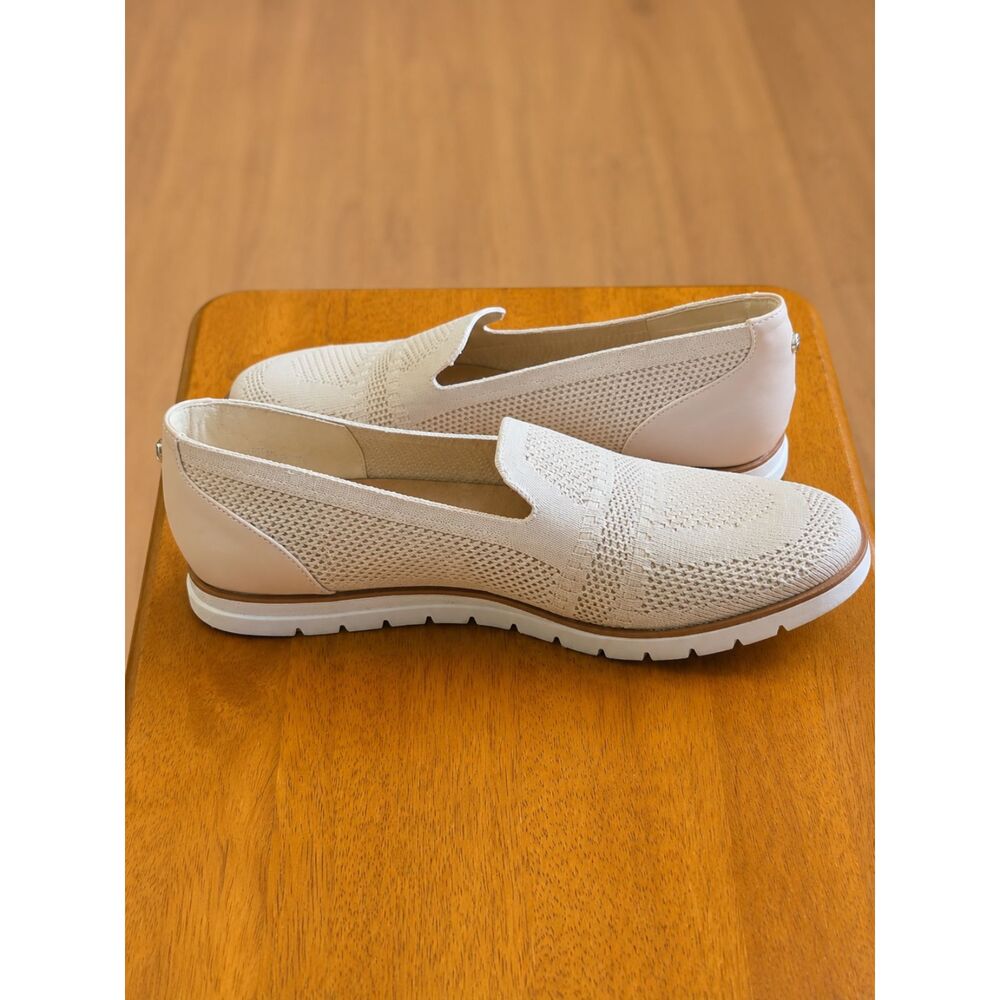 Easy Spirit Women’s Slip-On Loafers Size 9.5 M Beige Knit Comfort Shoes Like New